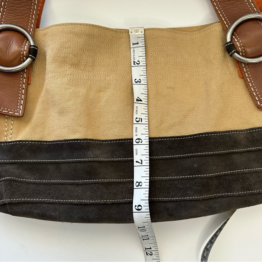 Fossil Khaki Canvas Brown Suede With Rust Colored… - image 8